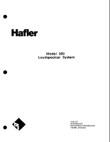 Hafler Model-300 - Owners Manual